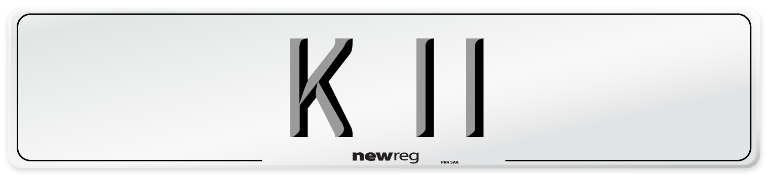K 11 Number Plate from New Reg